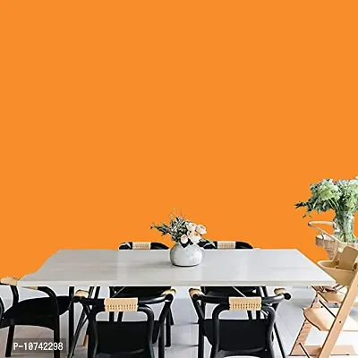 Jaamso Royals Orange Plain matt Wallpaper - Self Adhesive, Water Proof, Peel and Stick Sticker (60 CMx 200 cm, Orange)-thumb3