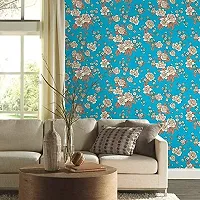 JAAMSO ROYALS Green Color with Leaves Wallpaper Self Adhesive, Peel and Stick Wallpaper for Wall d?cor and Home d?cor (18"" x 236"")-thumb4