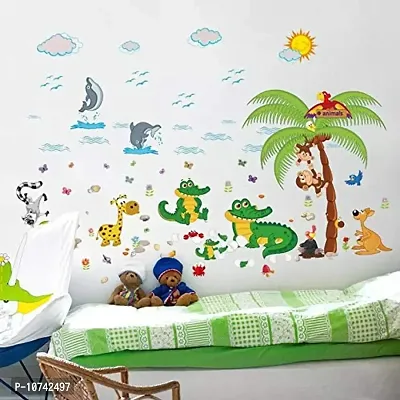 JAAMSO ROYALS Nursery Zoo Wall Decal Animal Kid Tree Wall Sticker for Home D?cor (Dinding Animal Park)