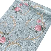 JAAMSO ROYALS Vintage Beautiful Flower Leaf Peel and Stick Self Adhesive Wallpaper,Wall Sticker (200 CM * 45 CM )-thumb1