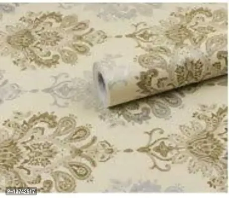 Damask Removable Wallpaper Peel and Stick Contact Paper Decorative Self Adhesive Shelf Drawer Liner Royals Design Wall Paper (100 CM * 45 CM )