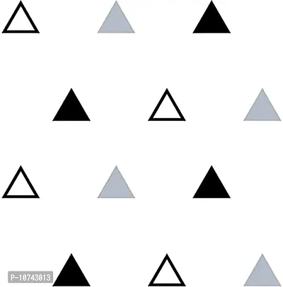 JAAMSO ROYALS White Triangles Wallpaper - Self Adhesive, Water Proof, Peel and Stick Sticker (45 cm x 500 cm, White)