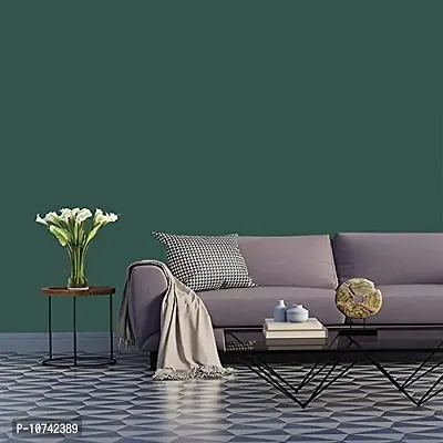 Jaamso Royals Green Plain matt Wallpaper - Self Adhesive, Water Proof, Peel and Stick Sticker (60 CMx 200 cm, Green)-thumb0
