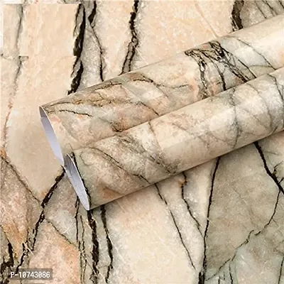 HEUREKA Brown Marble Wallpaper - Self Adhesive, Peel and Stick Sticker (60 x 1000CM, Brown)