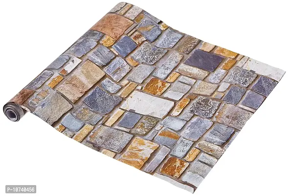 JAAMSO ROYALS Prepared Vintage Stone Peel and Stick Wallpaper D?cor Wall Sticker (400 cm cm X 45 cm )