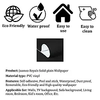 Jaamso Royals Black Plain matt Wallpaper - Self Adhesive, Water Proof, Peel and Stick Sticker (60 CMx 100 cm, Black)-thumb4