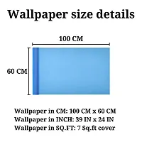 Jaamso Royals Light Blue Plain matt Wallpaper - Self Adhesive, Water Proof, Peel and Stick Sticker (60 CMx 200 cm, Light Blue)-thumb3