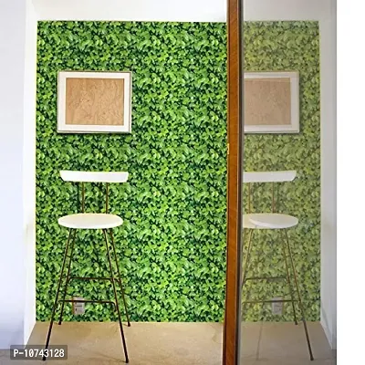 JAAMSO ROYALS Green Leaves Self Adhesive, Peel and Stick Wallpaper for Wall d?cor and Home d?cor (18"" x 118"" = 15 sq.ft)-thumb2