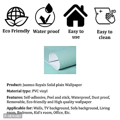 Jaamso Royals Light Blue Plain matt Wallpaper - Self Adhesive, Water Proof, Peel and Stick Sticker (60 CMx 200 CM, Light Blue)-thumb5