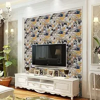 JAAMSO ROYALS Multicolour Stone Vinyl Living Room Bedroom Kitchen Decor Self Adhesive Wallpaper (45CM X 200 cm)-thumb3