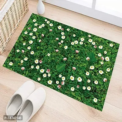 JAAMSO ROYALS Green Grass with White Flower Heart Design Vinyl Peel and Stick Self Adhesive Home Decor Wallpaper ?(90 cm X 60 cm)-thumb4