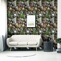 Jaamso Royals New Multi Color Stones Peel and Stick Self Adhesive Wallpaper, Wall Sticker,Wall Poster, Wallpaper,Celling ( 200 cm * 45 cm )-thumb3