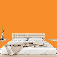 Jaamso Royals Orange Plain matt Wallpaper - Self Adhesive, Water Proof, Peel and Stick Sticker (60 CMx 200 cm, Orange)-thumb1