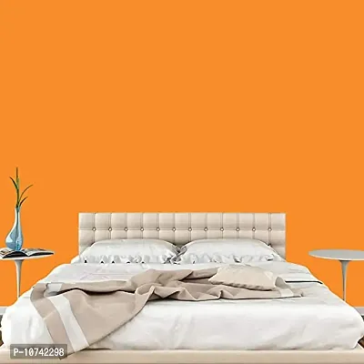 Jaamso Royals Orange Plain matt Wallpaper - Self Adhesive, Water Proof, Peel and Stick Sticker (60 CMx 200 cm, Orange)-thumb2