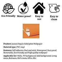 Jaamso Royals Orange Plain matt Wallpaper - Self Adhesive, Water Proof, Peel and Stick Sticker (60 CMx 200 cm, Orange)-thumb4