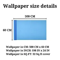 Jaamso Royals Light Blue Plain matt Wallpaper - Self Adhesive, Water Proof, Peel and Stick Sticker (60 CMx 200 CM, Light Blue)-thumb3