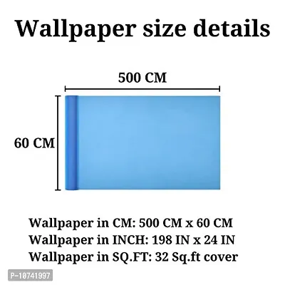 Jaamso Royals Light Blue Plain matt Wallpaper - Self Adhesive, Water Proof, Peel and Stick Sticker (60 CMx 200 CM, Light Blue)-thumb4