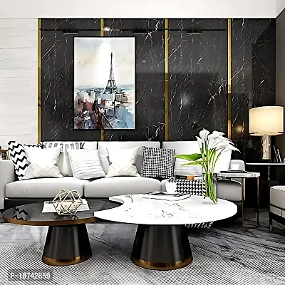 HEUREKA Designer Black marbleWallpaper Self Adhesive, Peel and Stick, Removable, Decorative Wall Covering for Home Decoration - 1000 x 60 cm