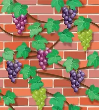 Jaamso Royals Brick ,Grapes with Green Leaf- Stone Peel and Stick Wallpaper - Self Adhesive Wallpaper - Easily Removable Wallpaper - Use as Wall Paper, Contact Paper, or Shelf Paper-thumb4