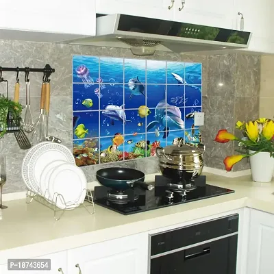 Vinyl Dolphin Wall Stickers for Kitchen - Multicolour (60 x 90 cm) by: Jaamso Royals-thumb5