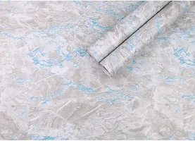 JAAMSO ROYALS Polyvinyl Chloride Ocean Peel and Stick Wallpaper Sticker - 200 cm x 45 cm , White-thumb1