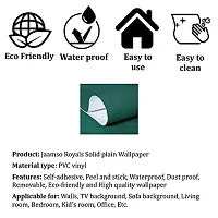 Jaamso Royals Green Plain matt Wallpaper - Self Adhesive, Water Proof, Peel and Stick Sticker (60 CMx 200 cm, Green)-thumb4