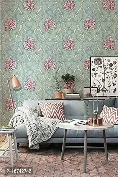 JAAMSO ROYALS Vintage Damask Wallpaper Self Adhesive, Peel and Stick Wallpaper for Wall d?cor and Home d?cor (18"" x 236"")-thumb5