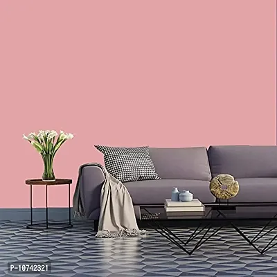 Jaamso Royals Light Pink Plain matt Wallpaper - Self Adhesive, Water Proof, Peel and Stick Sticker (60 CMx 100 cm, Light Pink)-thumb0