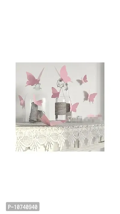 Buy Pindia 12 Pcs 3D Metal Butterfly Wall Stickers for Home Party Wedding  Decor (Pink) Online at Low Prices in India 