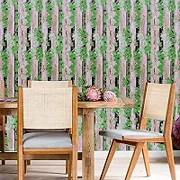 JAAMSO ROYALS Vintage Brown Wood and Green Leaves Self Adhesive, Peel and Stick Wallpaper for Wall d?cor and Home d?cor (18"" x 236"" = 30 sq.ft)-thumb2