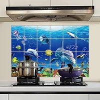 Vinyl Dolphin Wall Stickers for Kitchen - Multicolour (60 x 90 cm) by: Jaamso Royals-thumb1