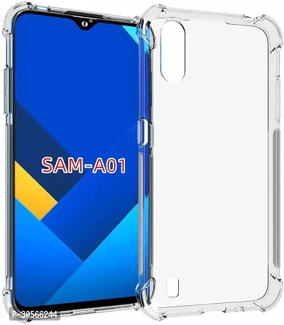 Coverblack Dual Protection Rubber Back Cover For Samsung Galaxy A01 2020 EdiTransparent Totu-thumb2