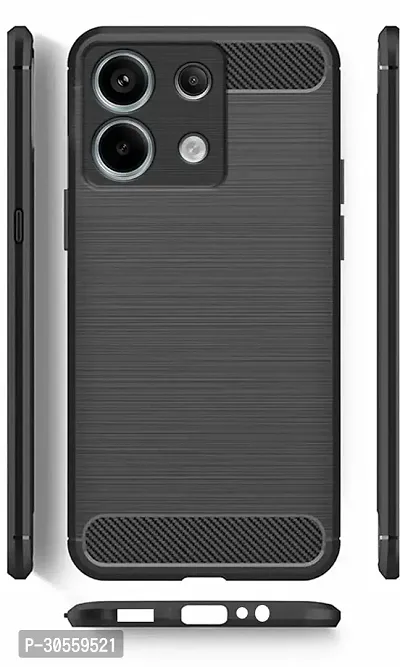 Coverblack Flexible Rubber Back Cover For Poco X6 5GBlack-thumb0