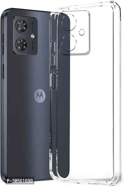 Coverblack Grip Case Rubber Back Cover For Motorola G54 5GTransparent-thumb0