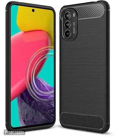 Coverblack Hybrid Tpu Silicon Back Cover For Motorola Moto G52Gravity Black-thumb0