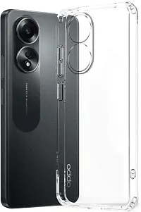 Coverblack Dual Protection Rubber Back Cover For Oppo A18Transparent-thumb1