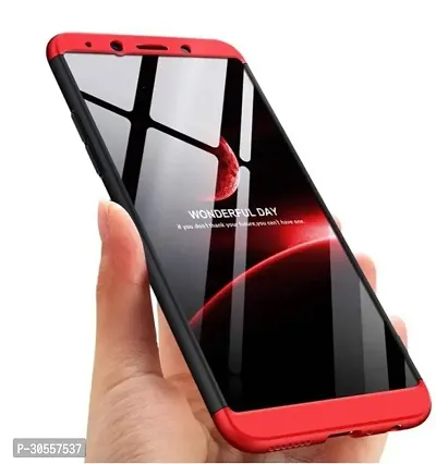 Coverblack Shock Proof Plastic Back Cover For Realme 3 , Realme 3IRed,Black-thumb4