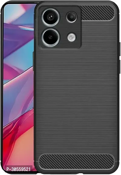 Coverblack Flexible Rubber Back Cover For Poco X6 5GBlack-thumb2