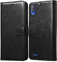 Coverblack Dual Protection Artificial Leather,Rubber Flip Cover For Gionee F11Venom Black-thumb1