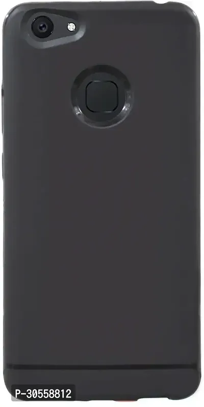 Coverblack Shock Proof Rubber Back Cover For Vivo V7 Plus ( 1716)Black-thumb0