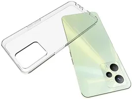 Coverblack Flexible Rubber Back Cover For Realme C35Transparent-thumb3