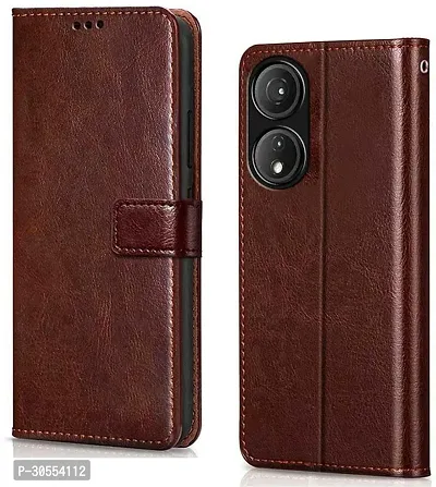 Coverblack Magnetic Case Artificial Leather,Silicon Flip Cover For Itel P661N , Itel_P55 5GVintage Brown