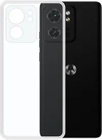 Coverblack Dual Protection Silicon Back Cover For Motorola Moto Edge 40Transparent Totu-thumb1