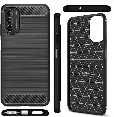 Coverblack Hybrid Tpu Silicon Back Cover For Motorola Moto G52Gravity Black-thumb2