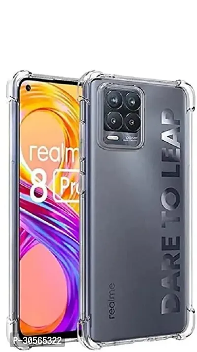 Coverblack Dual Protection Rubber Back Cover For Realme Rmx3081 ,Realme 8ProTransparent-thumb2