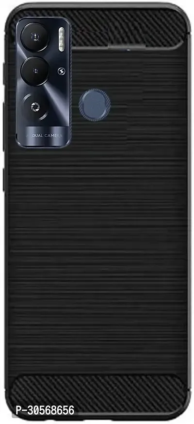 Coverblack Grip Case Rubber Back Cover For Tecno Pova NeoBlack-thumb2