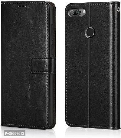 Coverblack Magnetic Case Artificial Leather,Rubber Flip Cover For Huawai Honor 9NVenom Black-thumb0