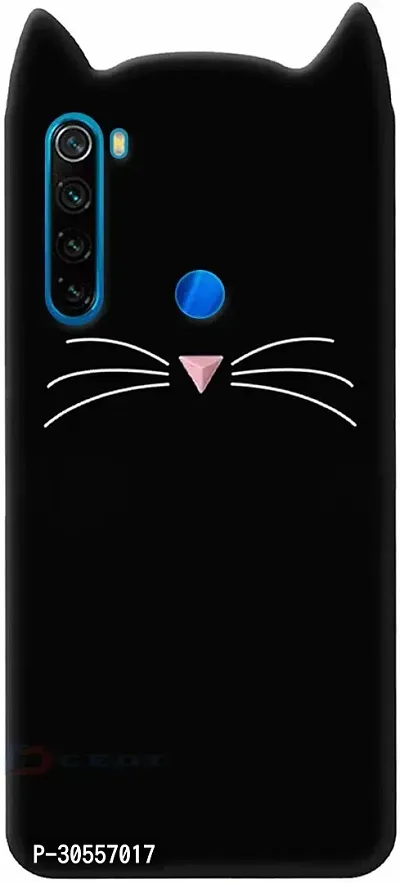 Coverblack Flexible Silicon Back Cover For Redmi Note 8Black-thumb0