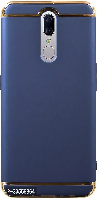 Coverblack Grip Case Plastic Back Cover For Oppo F11Navy Blue-thumb2