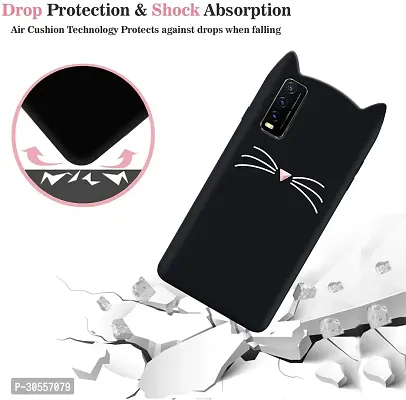 Coverblack Hybrid Tpu Silicon Back Cover For Vivo Y12SDark Black-thumb3